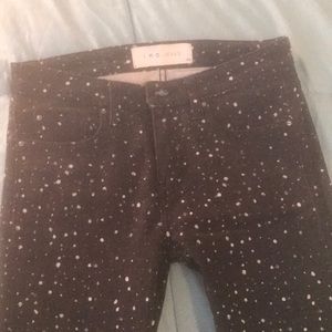 IRO Jeans black white a Nd gray splashes size 24